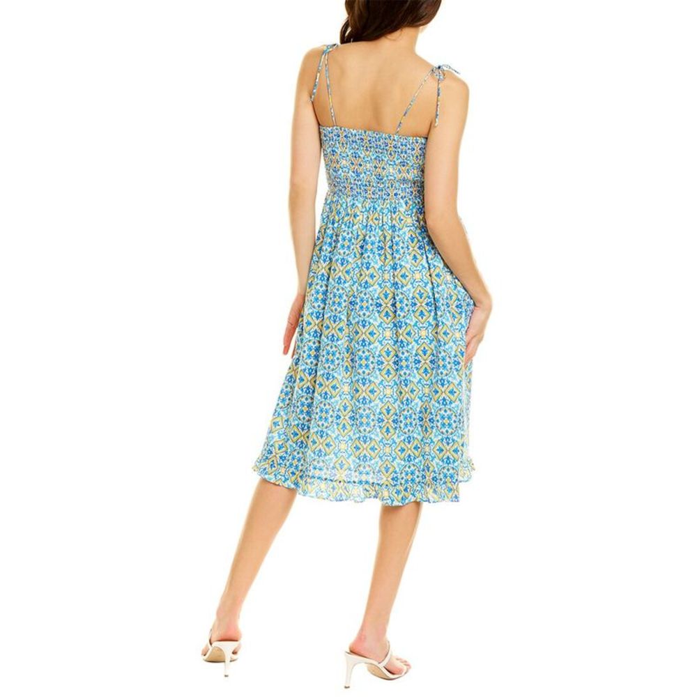 Celina Moon Womens  Sleeveless Midi Dress, Blue - Picture 2 of 3